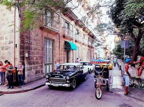 Obispo Cuba Vintage Vacation Lieferwagen Autos Und Motorräder