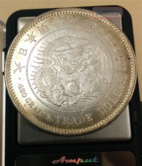 Japan Meiji 1en Silver Coin 1876 Year Meiji 9nen Trade Dollar 0208