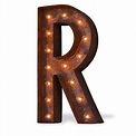 24” Letter R Lighted Vintage Marquee Letters (Modern Font/Rustic)