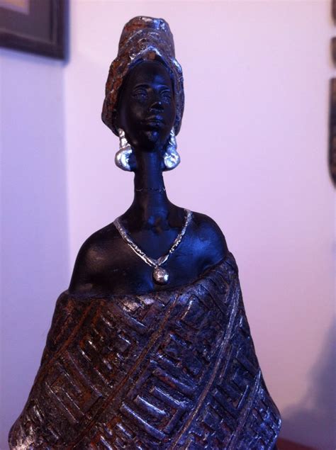 Tribal Art Sculpture African Woman Carrying Water In Etsy