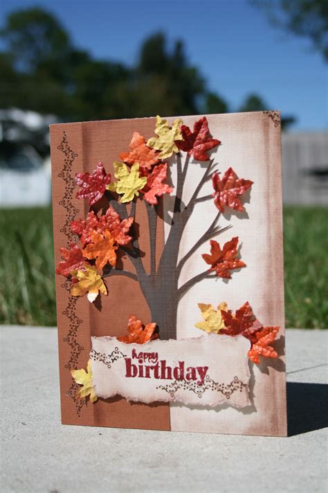 Happy Birthdayfall Card Fall Cards Halloween Cards Thanksgiving Cards