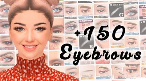 Eyebrows Cc Folder 150 Sims 4 Cas Youtube
