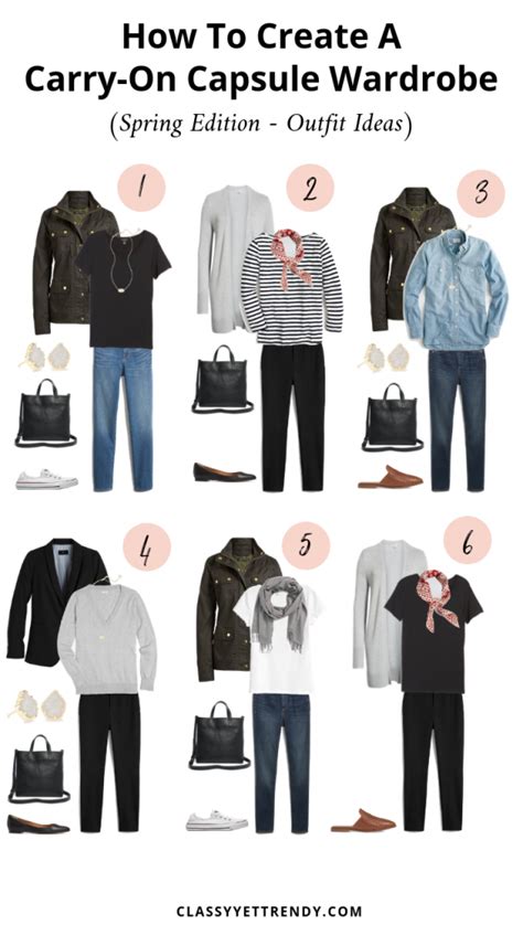 How To Create A Carry On Capsule Wardrobe Spring Edition Outfits Classy