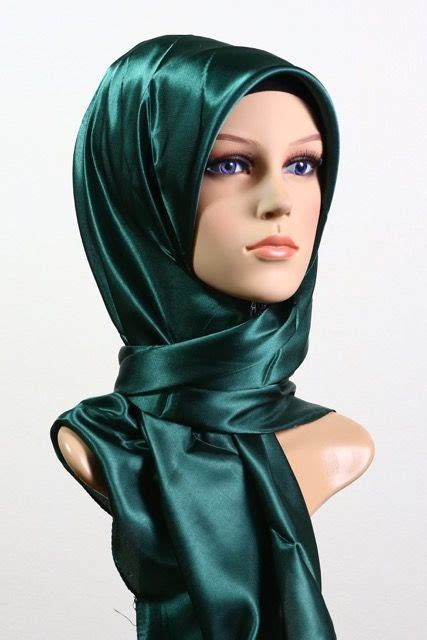 Classic Silk Satin Scarf Emerald Silk Satin Scarf Silk Satin Silk