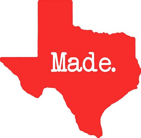 Texas Made Tx Red Stickers By Mindofstate Redbubble