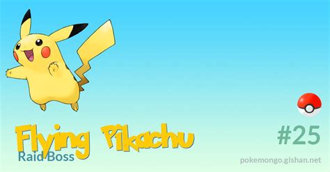 Flying Pikachu Raid Boss Pokemon Go