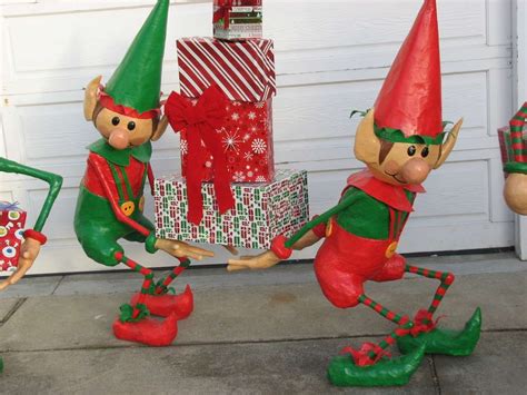Santas Elves Yard Display Elf Christmas Decorations Diy Christmas