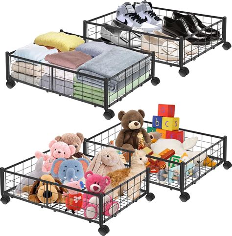 Under Bed Storage Pack With Wheels Under Bed Storage Containers