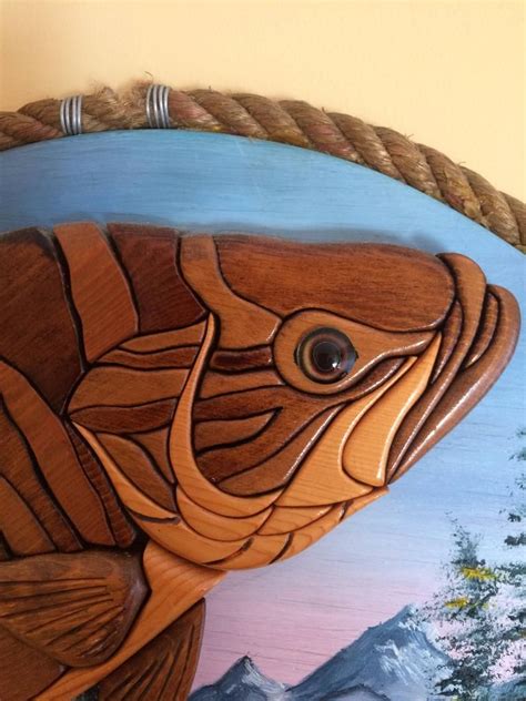 Fish Intarsia Wall Art Etsy Etsy Wall Art Intarsia Wood Art