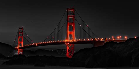 Golden Gate Bridge At Night Wallpapers Wallpaper Cave