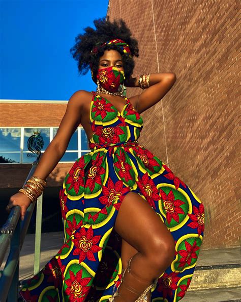 Talia Infinity Dress Womens African Print Long Yellow Blue Red Ankara