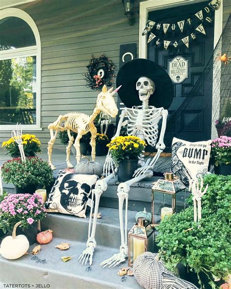 7 Easy Ways To Create The Perfect Spooky Skeleton Halloween Porch