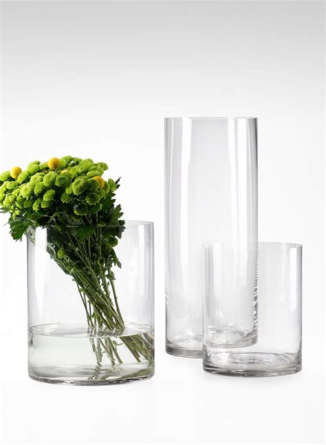 8x8 10x12 And 8x20 Inch Clear Glass Cylinders Modern Glass Vases Glass Cylinder Vases