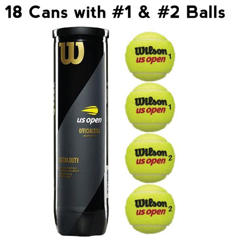 Wilson Us Open Extra Duty Tennis Ball 2 Case 4 Ball Cans