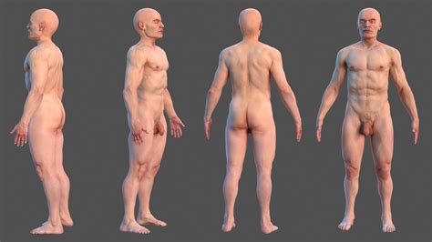 Hombre Desnudo De Cuerpo Entero Modelo D Ds Blend C D Fbx