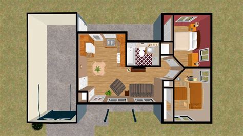 2 Bedroom House Plans 3d 2 Bedroom House Simple Plan Cozy