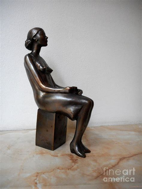 Sculpture Of A Girl With A Cup Of Coffee Sculpture By Nikola Litchkov Fine Art America