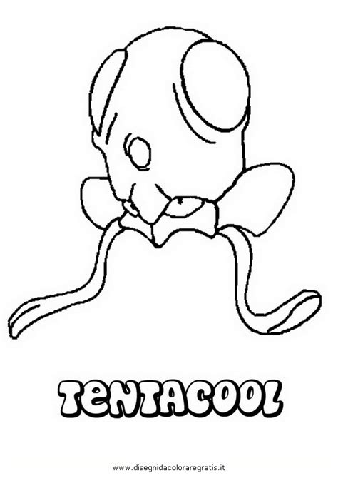 Disegno Pokemontentacool Personaggio Cartone Animato Da Colorare