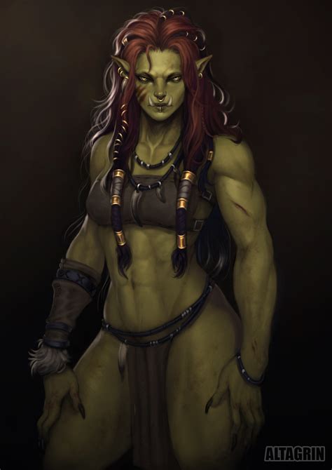 AuburnII By AltaGrin On DeviantArt Female Orc Fantasy Female Warrior