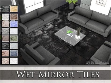 The Sims Resource Wet Mirror Tiles By Pralinesims Sims 4 Downloads