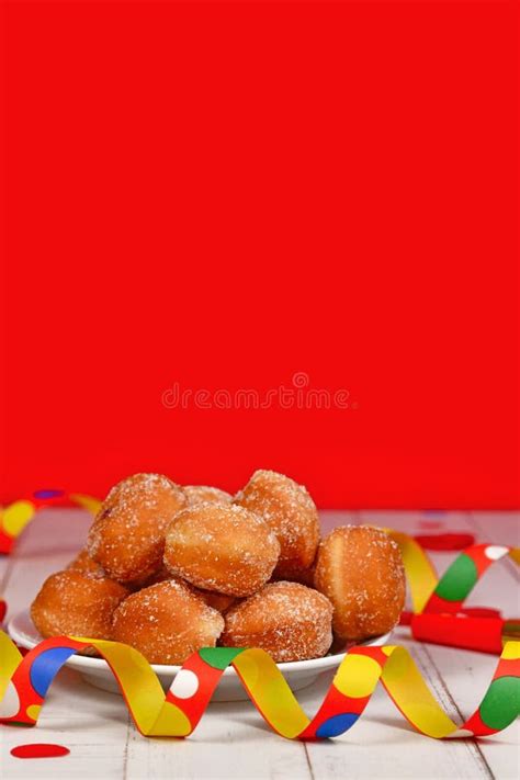 Traditional German Berliner Pfannkuchen A Donut Without Hole Filled With Jam Served During