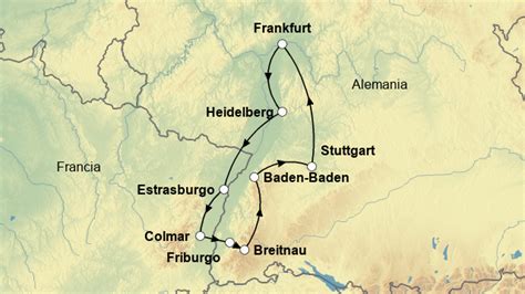 StepMap Selva Negra y Alsacia SP 2022 Landkarte für Deutschland
