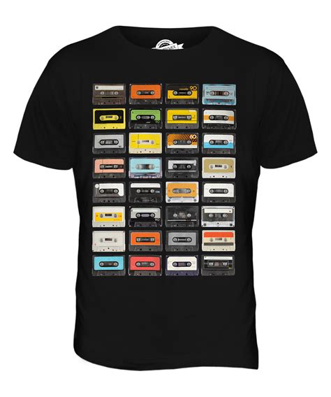 Retro Cassette Tapes Mens Fashion Print T Shirt Top Vintage Music 70s 80s 90s Ebay