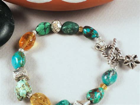 Handmade Nevada Turquoise Bracelet Rare Handmade Jewelry