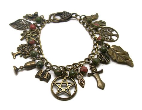 Wiccan Charm Bracelet Pagan Charm Bracelet Wicca Bracelet Etsy