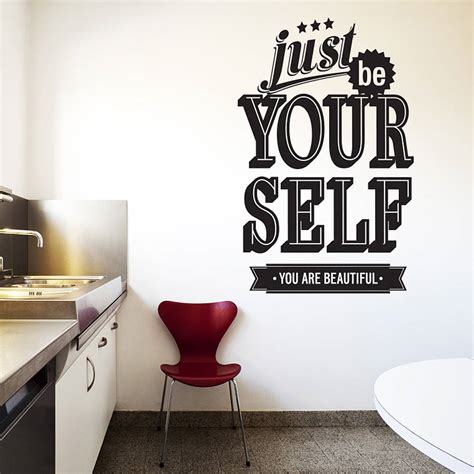 Just Be Yourself Wall Sticker By Wall Art