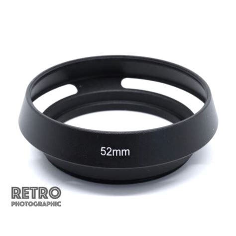 52mm Screw In Metal Vented Lens Hood For Lenses With 52mm Filter Thread