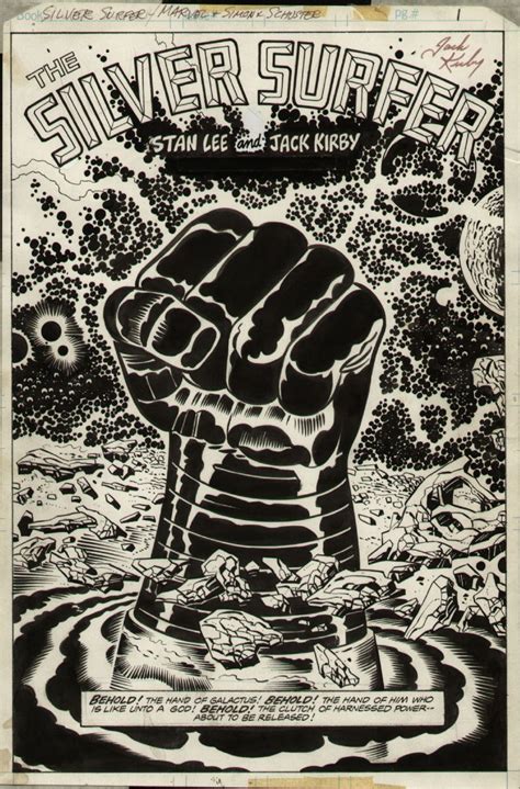 The First Page To The Silver Surfer Graphic Novel By Jack Kirby And Joe
