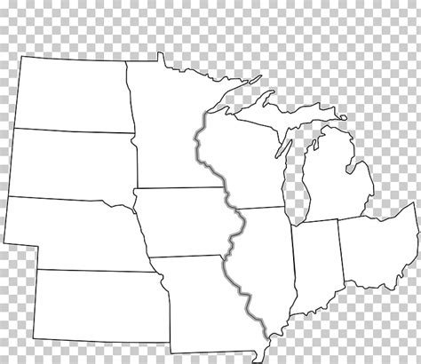 Blank Midwest Region States And Capitals Map