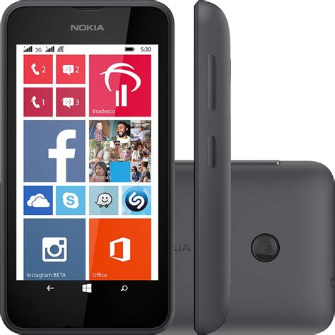 → Smartphone Nokia Lumia 530 Desbloqueado Windows Phone 81 Tela 4 4gb