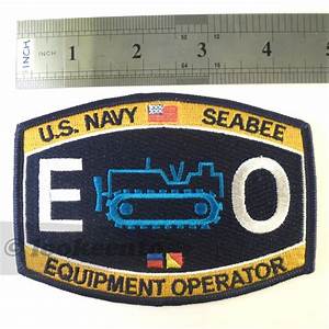 Us Navy Seabee Equipment Operator Rating Iron Sew On Patch Construction