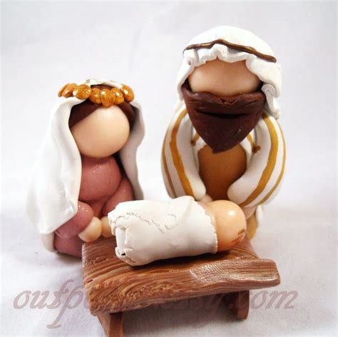 Reserved For Annette Christmas Nativity Set Polymer Clay Figurines