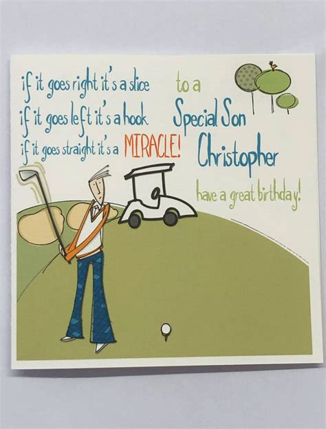 Personalised Golf Birthday Card Handmade Birthday Card Funny Etsy
