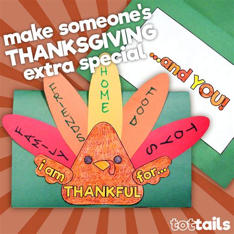 Thankful Turkey Card Craft Tottails Positive Parenting