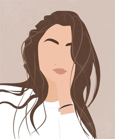 Custom Digital Portrait Drawing From Photo Minimalist Portrait