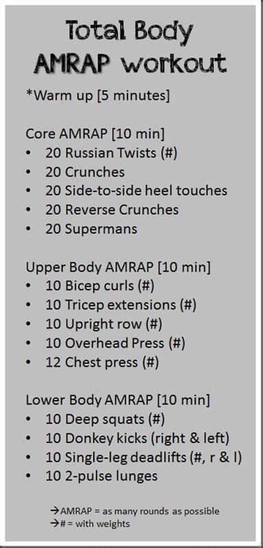 Pin By Shewhoteaches On Exercises Amrap Workout Workout Total Body