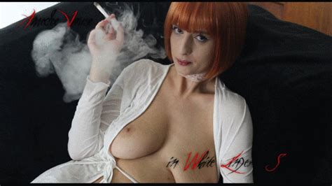 Amedee Vause In Deep Throat Land White Lingerie Smoking Mobile
