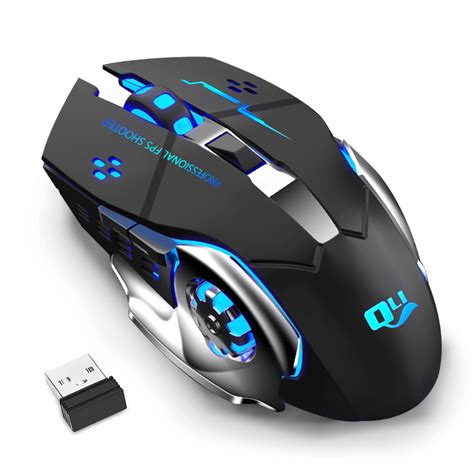 Tsv Wireless Gaming Mouse Rechargeable Usb 24g Computer Mouse With 7
