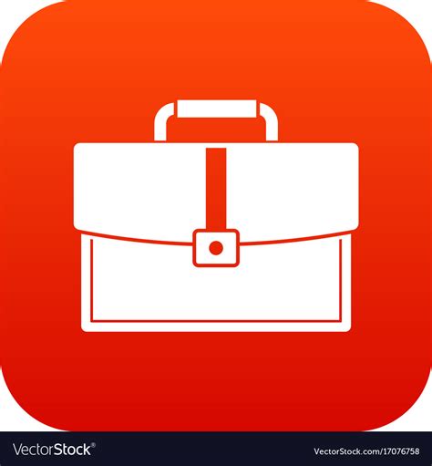 Business Briefcase Icon Digital Red Royalty Free Vector