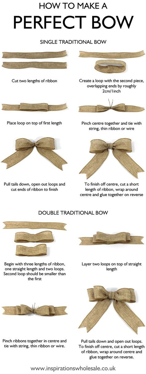 How To Tie A Bow With Ribbon Step By Step