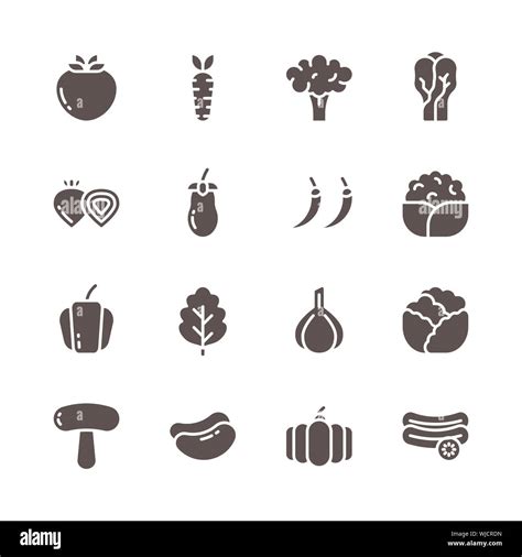Vegetable Icon Setvector Illustration Stock Vector Image And Art Alamy