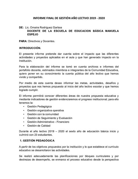 Total Imagen Modelo De Informe Final De Actividades Abzlocal Mx