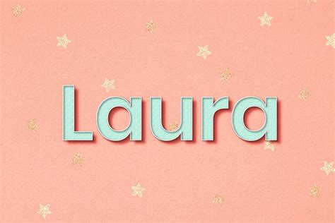 Laura Female Name Typography Vector Free Image By Wit