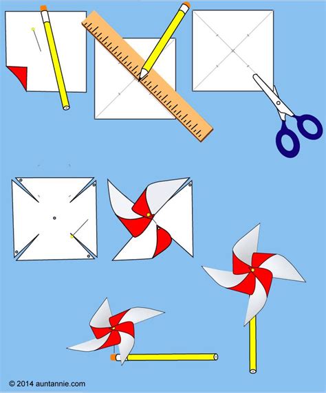 Easy Pinwheel Diy Pinwheel Paper Windmill Fun Crafts