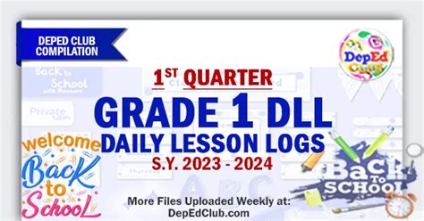 1st Quarter Grade 1 Daily Lesson Log 2019 Dll Deped Club Bank2home Com