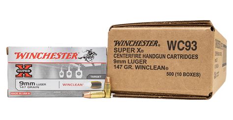 Winchester 9mm 147 Gr Winclean Super X 500case Sportsmans Outdoor